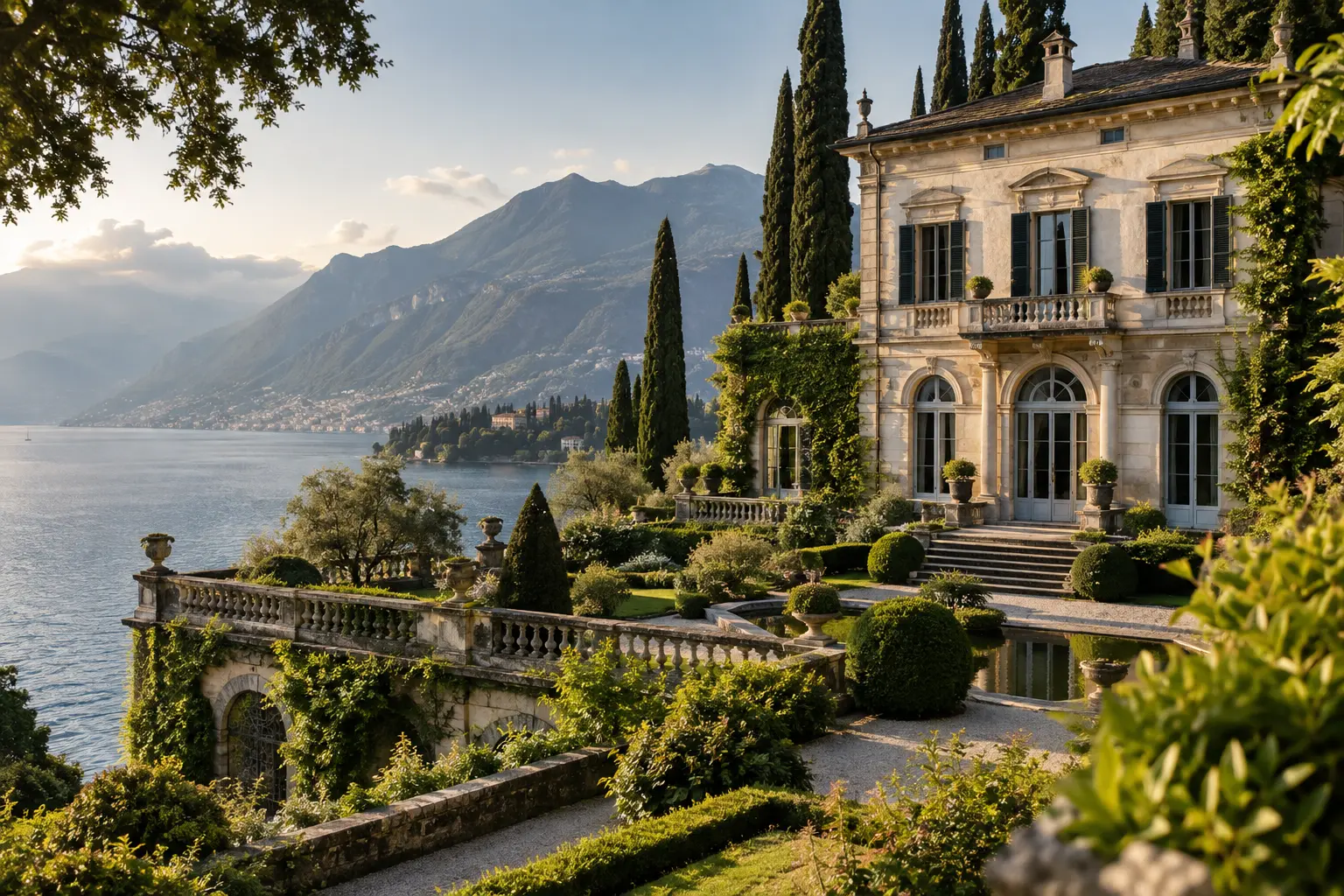 Villa Aurora exterior on Lake Como